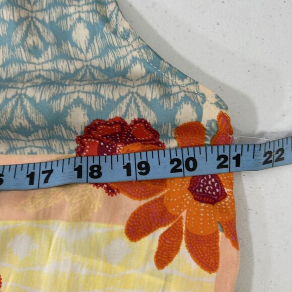 Free People‎ Top Womens XS Tropical Combo Festival Boho Blouse Y2K - Picture 6 of 10